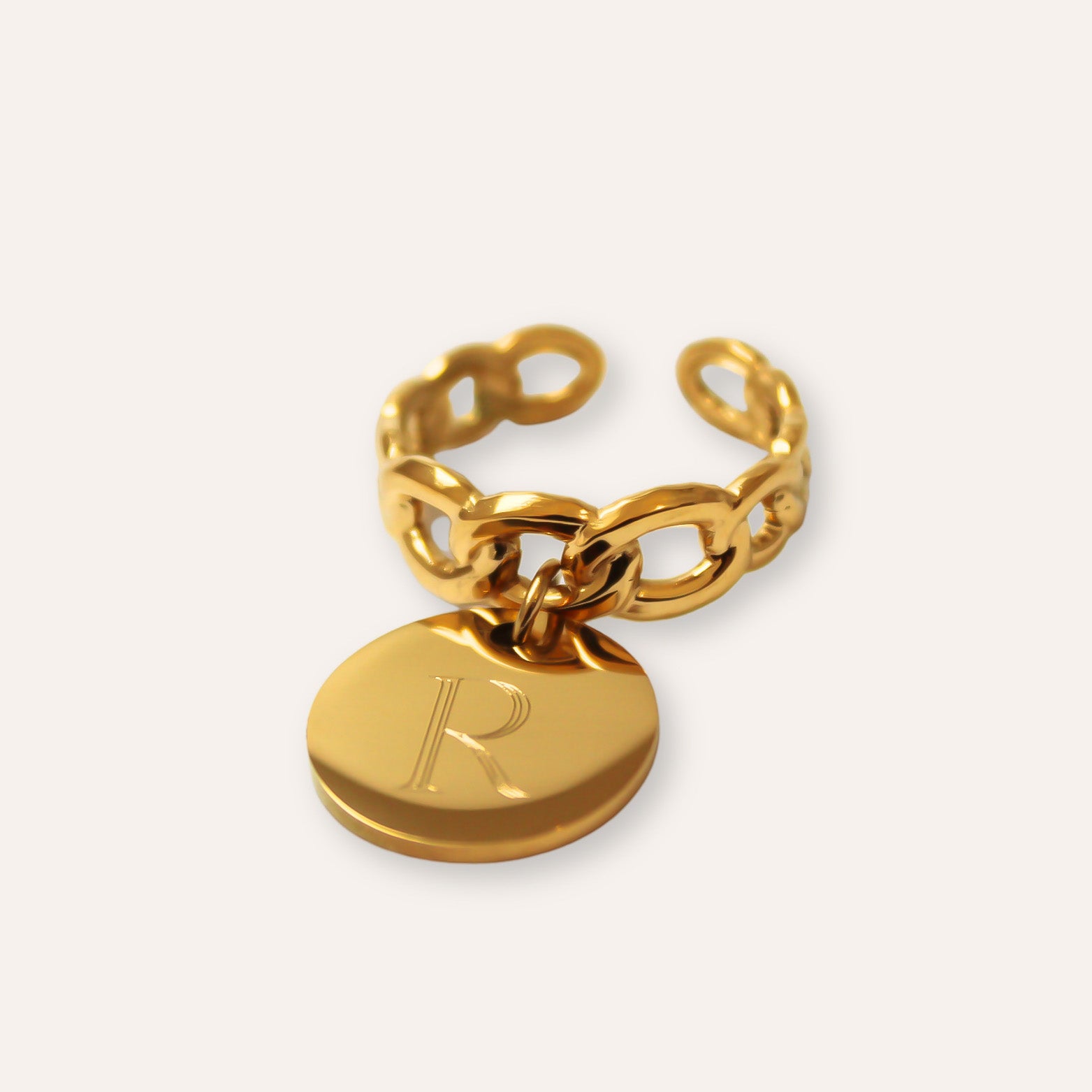 Amour | Bague gravure personnalisée en acier inoxydable