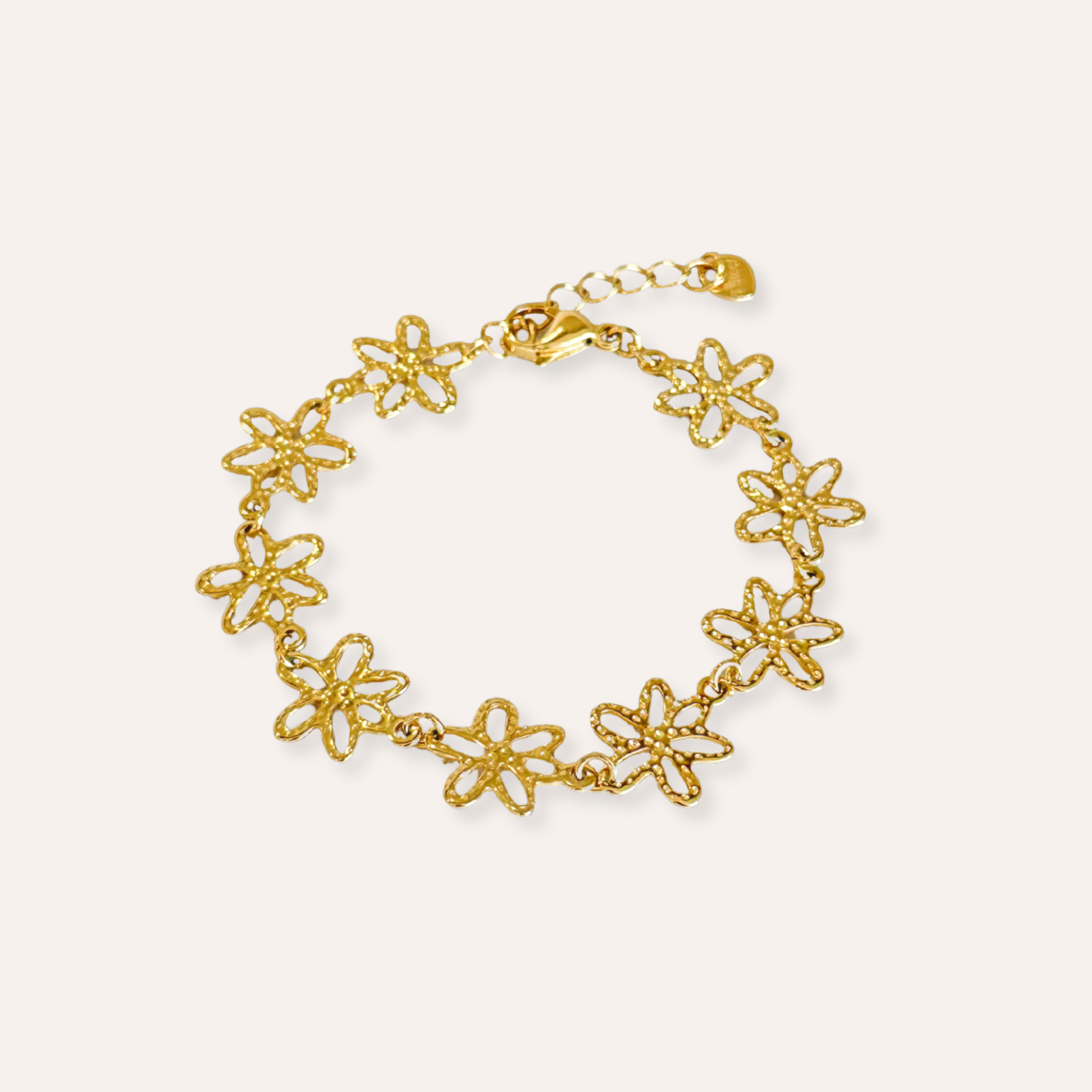 Angélina | Bracelet fleurs en acier inoxydable
