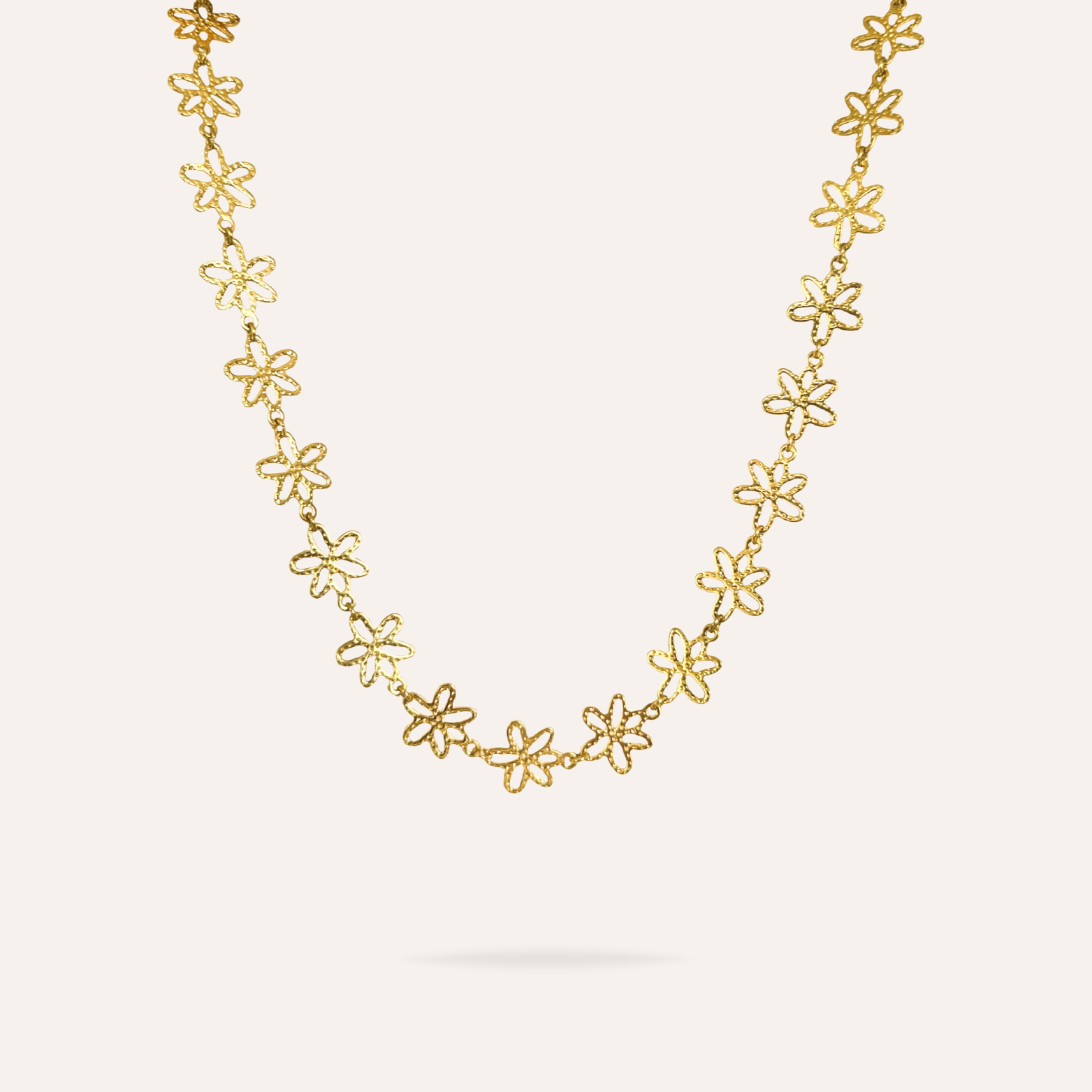 Angélina | Collier fleurs en acier inoxydable