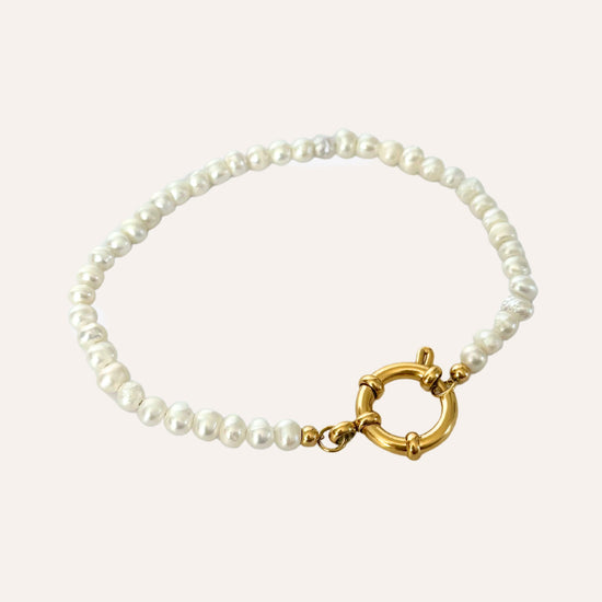 Ariel | Bracelet en perles d'eau douce et acier inoxydable