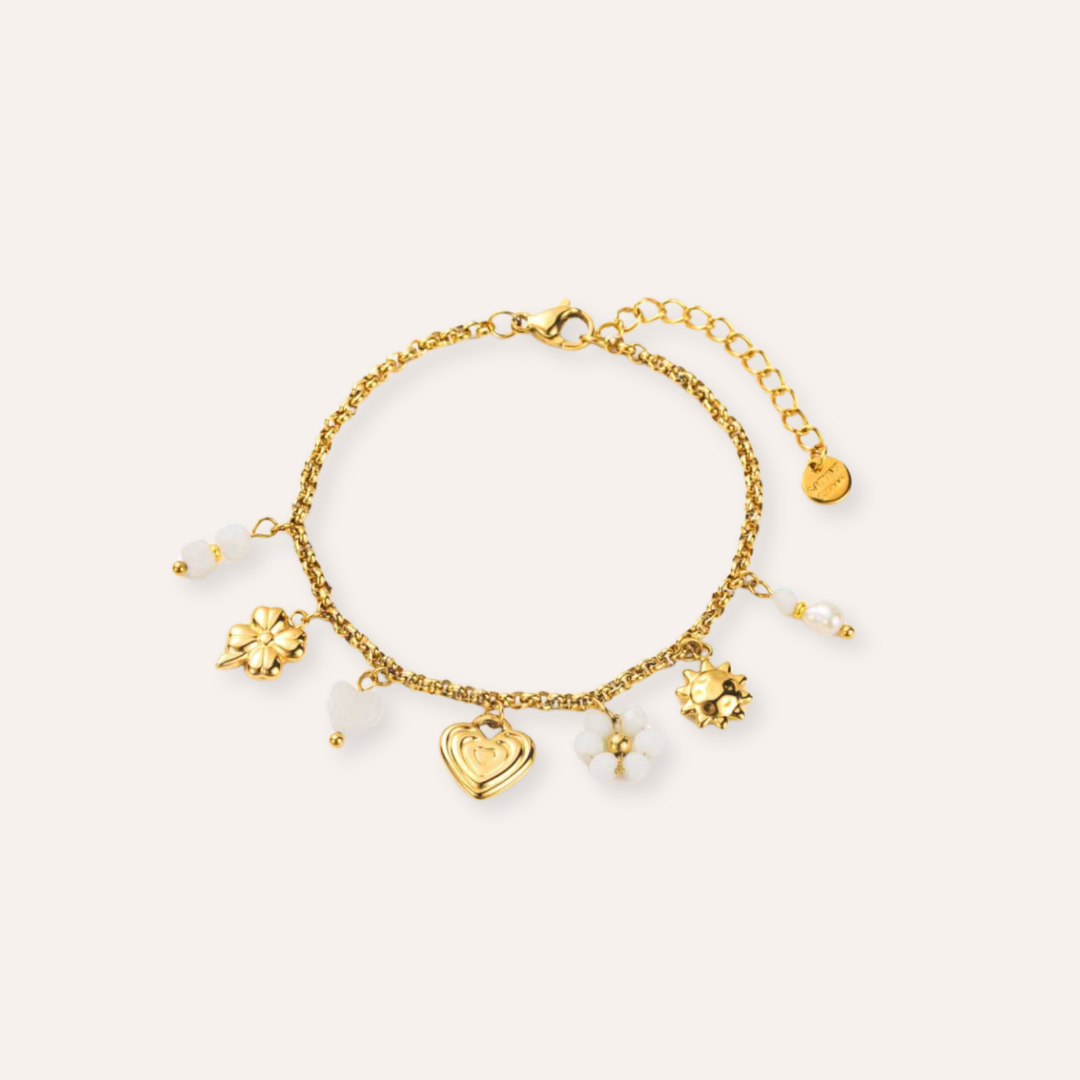 Belle | Bracelet breloques en acier inoxydable