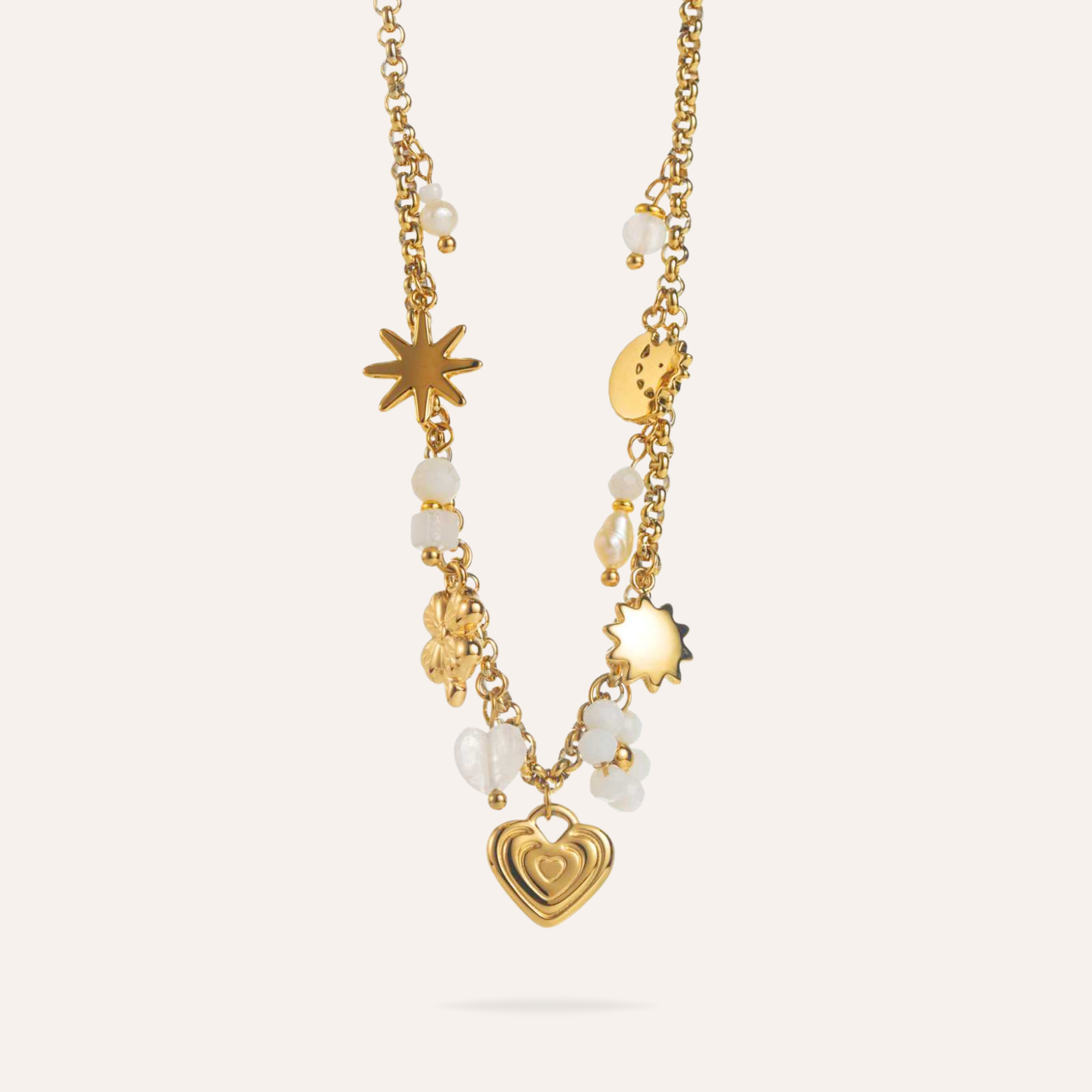 Belle | Collier breloques en acier inoxydable