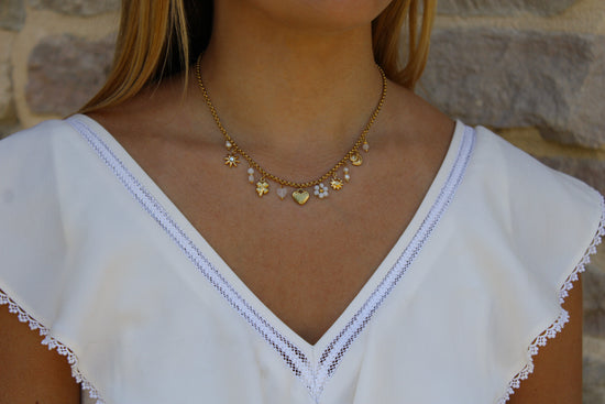 Belle | Collier breloques en acier inoxydable