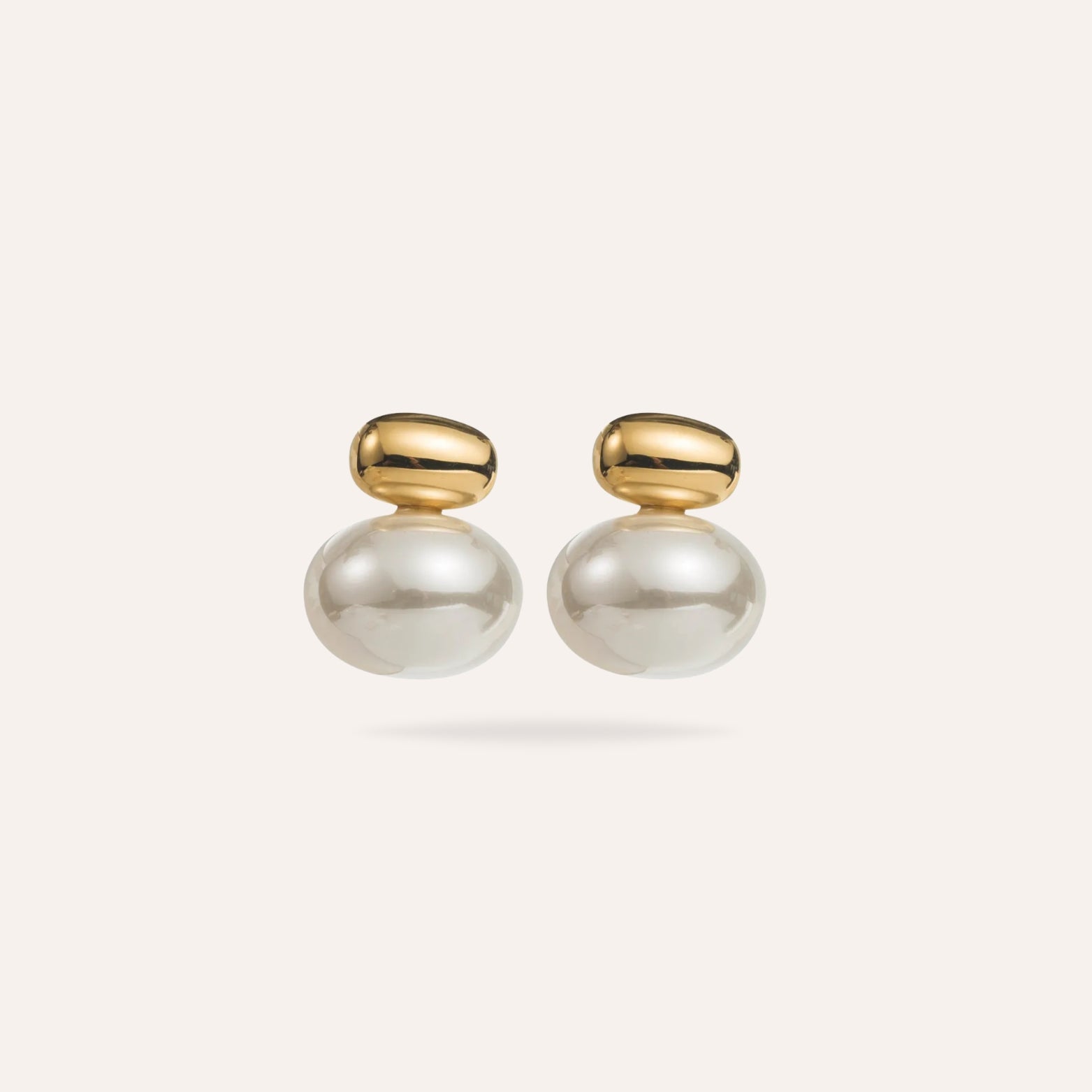 Bianca | Boucles d'oreilles en acier inoxydable et perles