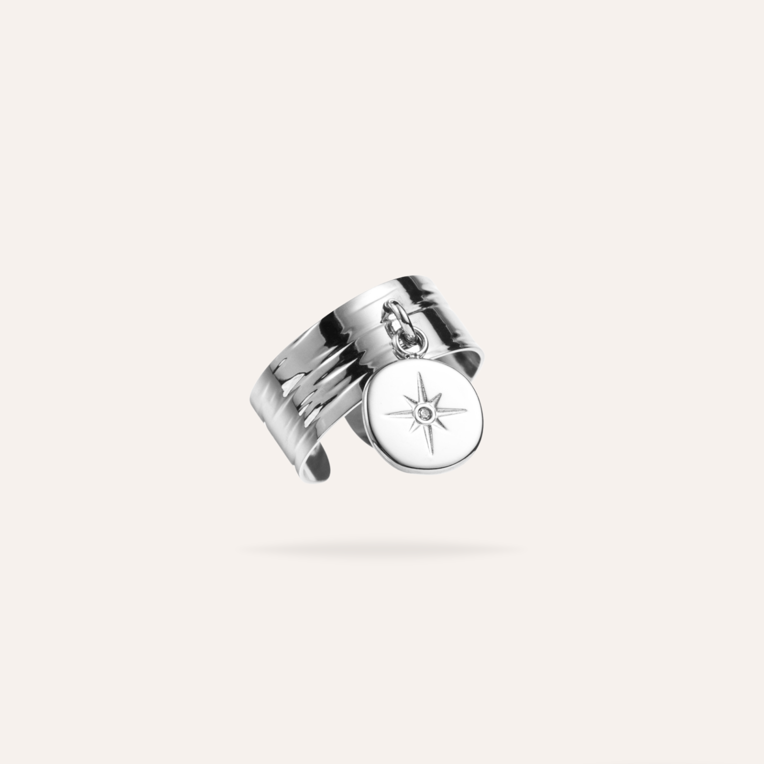 Blair | Bague breloque en acier inoxydable