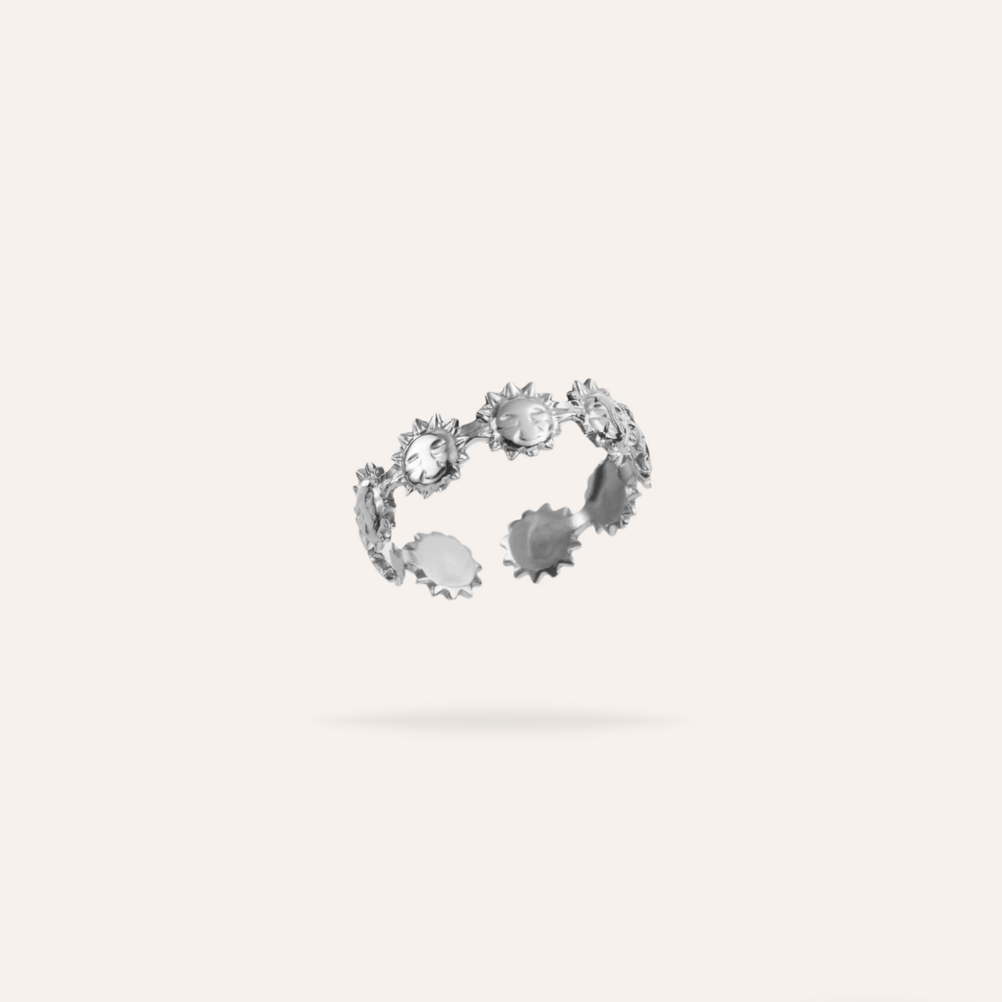 Sunny | Bague soleil en acier inoxydable