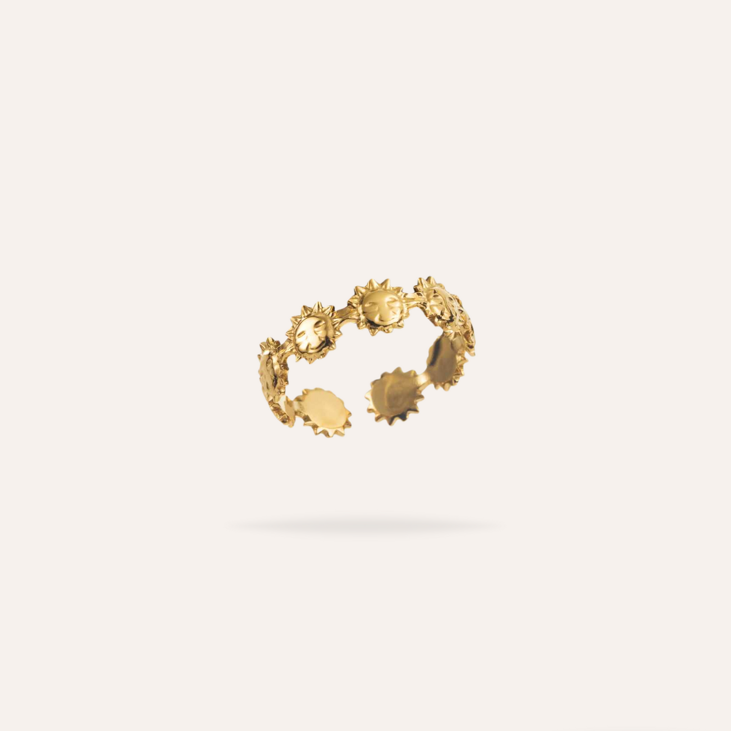 Sunny | Bague soleil en acier inoxydable