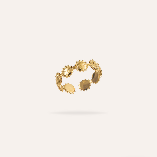 Sunny | Bague soleil en acier inoxydable
