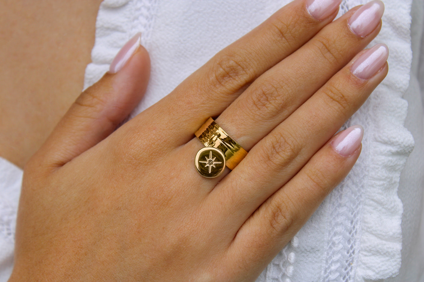 Blair | Bague breloque en acier inoxydable