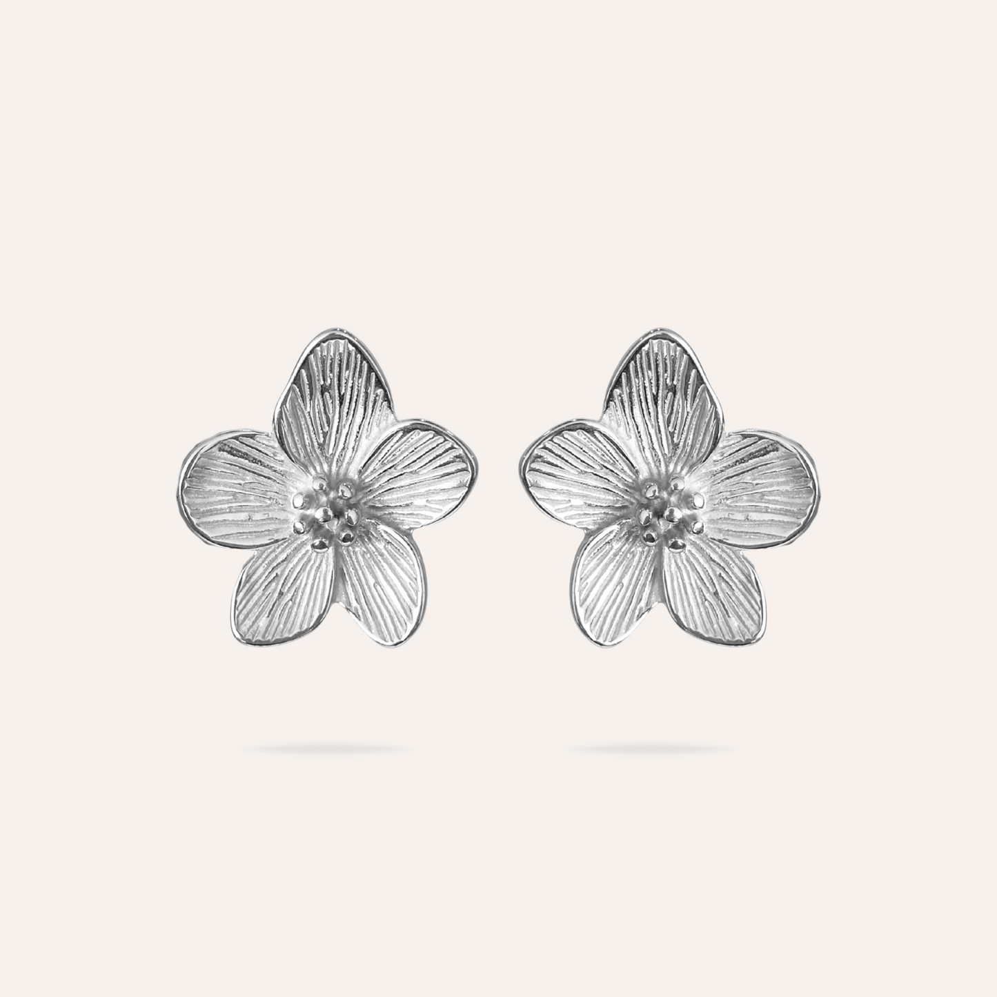 Anastasia | Boucles d'oreilles fleurs en acier inoxydable