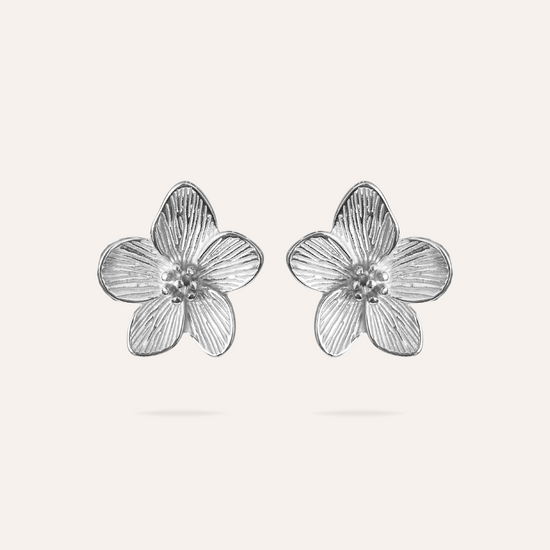 Anastasia | Boucles d'oreilles fleurs en acier inoxydable