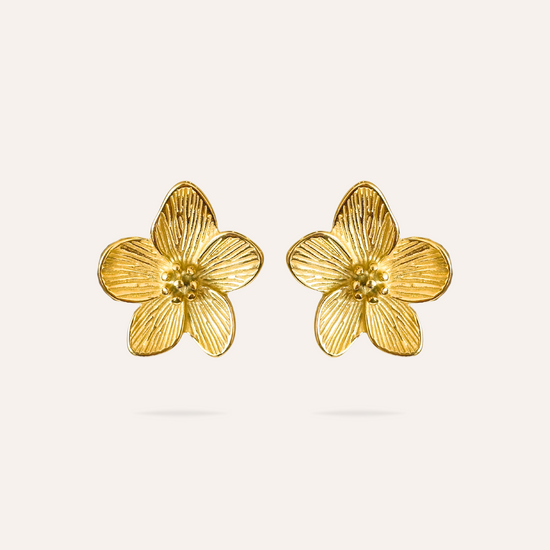 Anastasia | Boucles d'oreilles fleurs en acier inoxydable