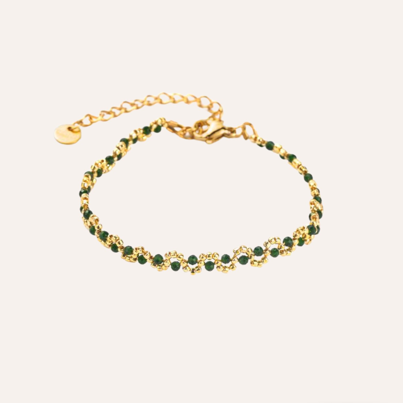 Deva | Bracelet en acier inoxydable et perles