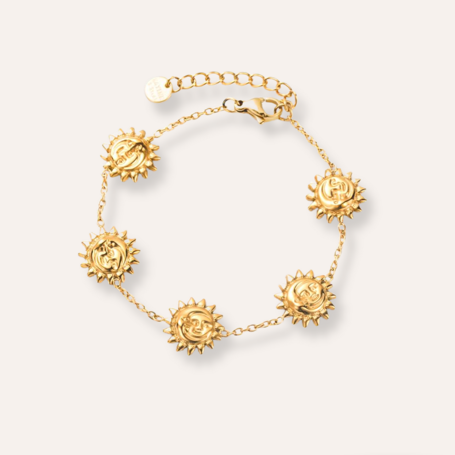 Ivana | Bracelet soleils en acier inoxydable