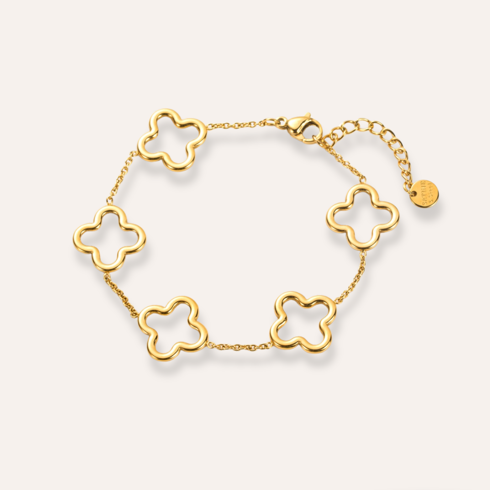 Catherine | Bracelet trèfles en acier inoxydable