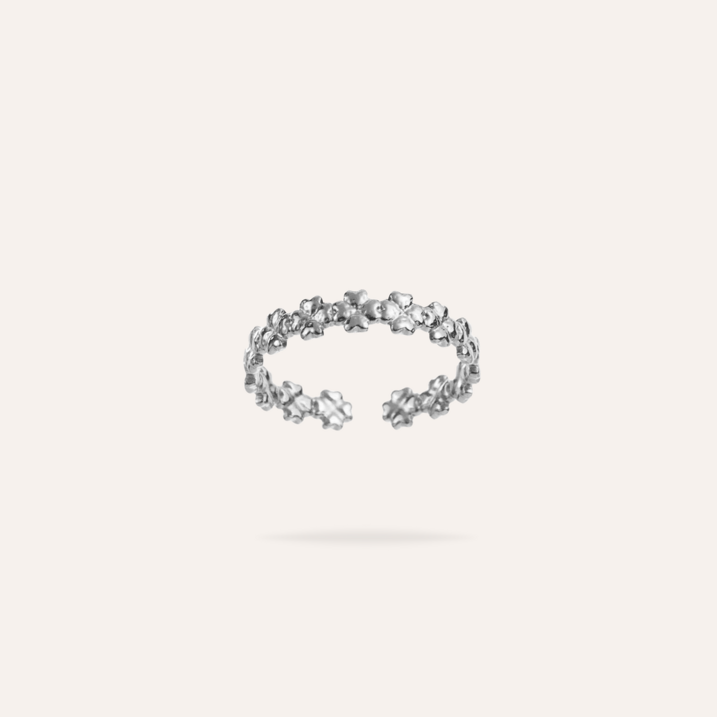 Chance | Bague trèfles en acier inoxydable