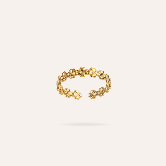 Chance | Bague trèfles en acier inoxydable