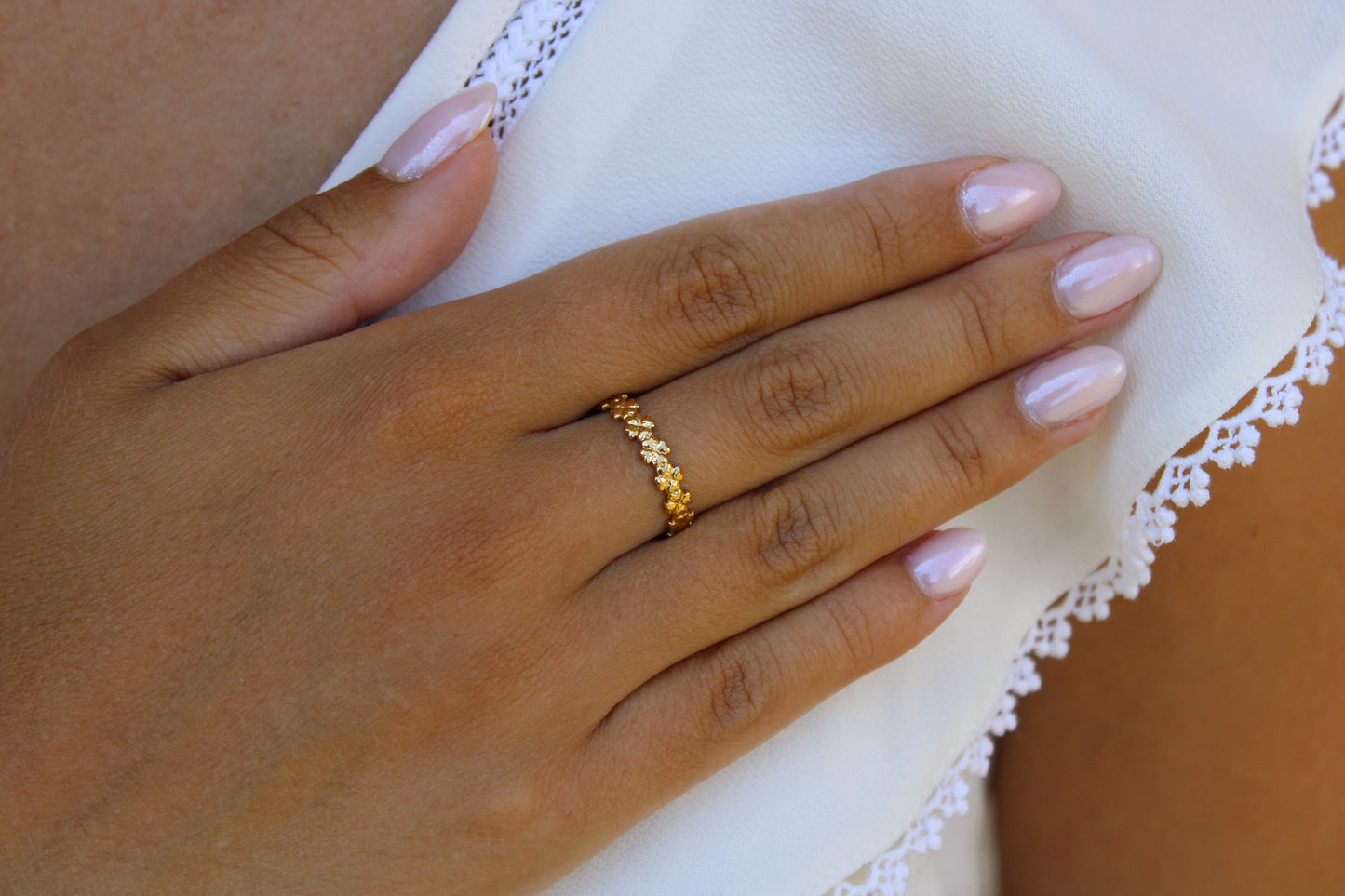Chance | Bague trèfles en acier inoxydable