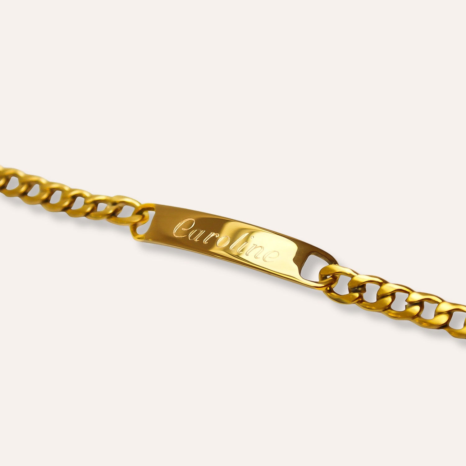 Chance | Bracelet gourmette gravure personnalisée en acier inoxydable