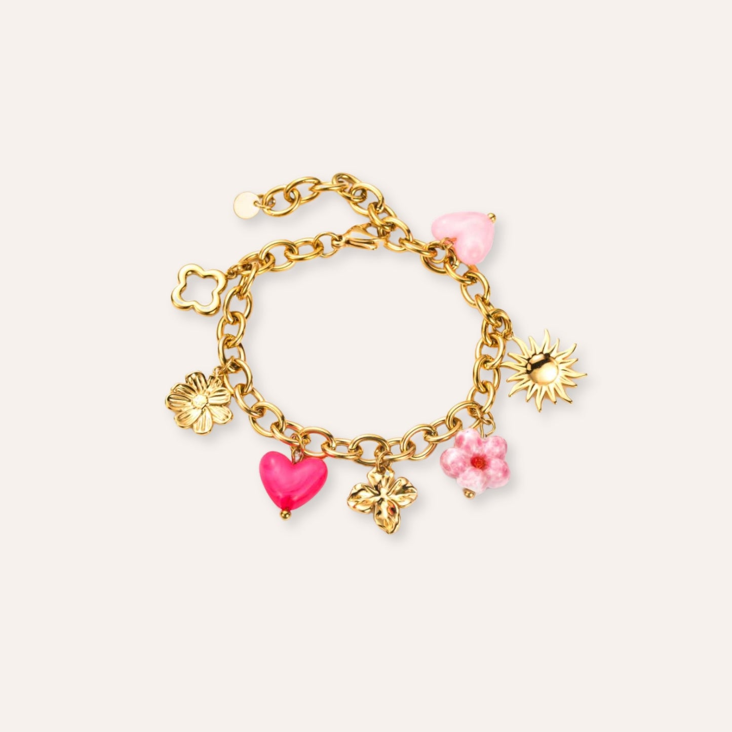 Chloé | Bracelet breloques en acier inoxydable