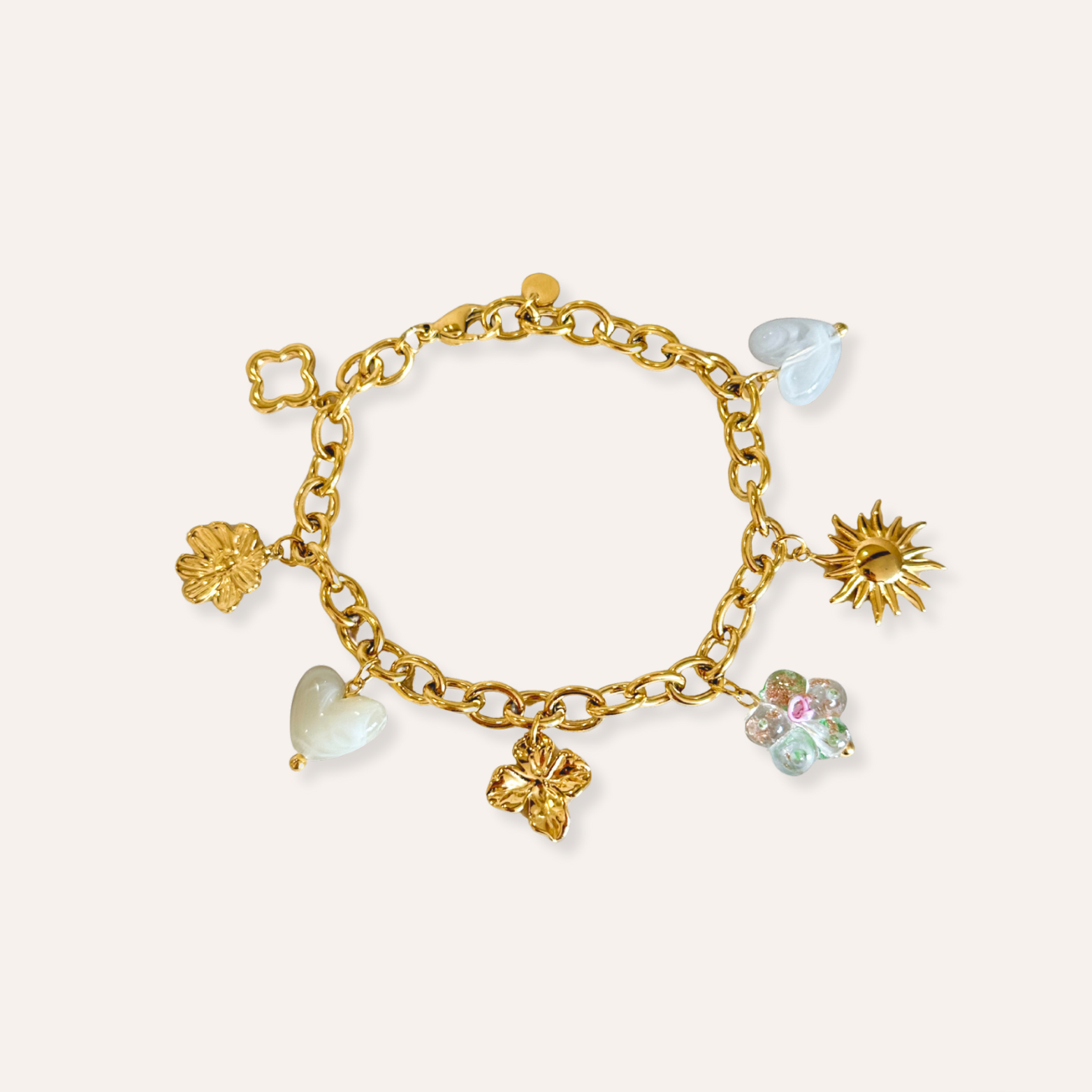 Chloé | Bracelet breloques en acier inoxydable