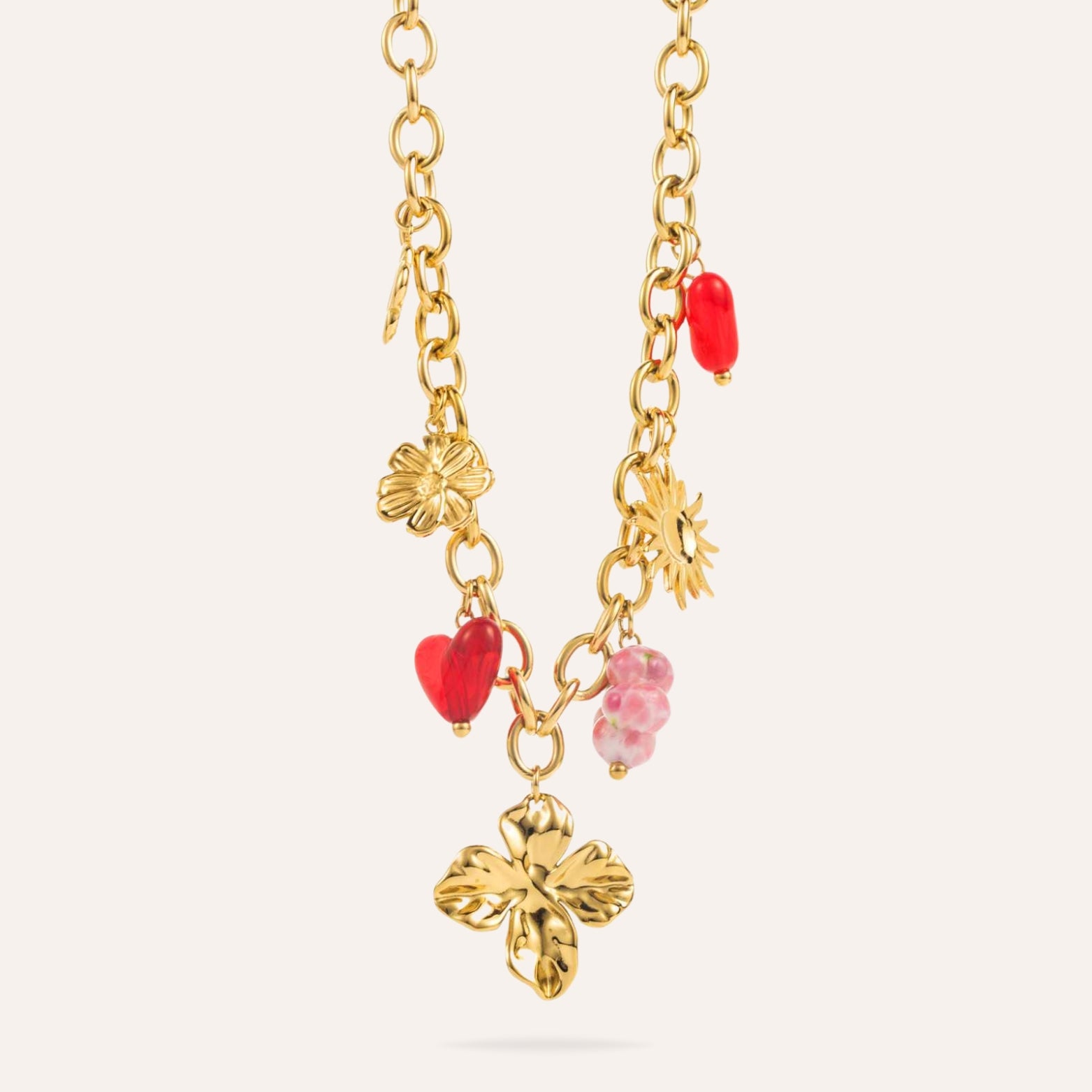 Chloé | Collier breloques en acier inoxydable