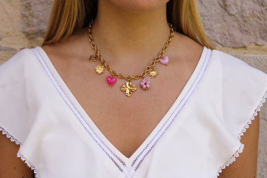 Chloé | Collier breloques en acier inoxydable