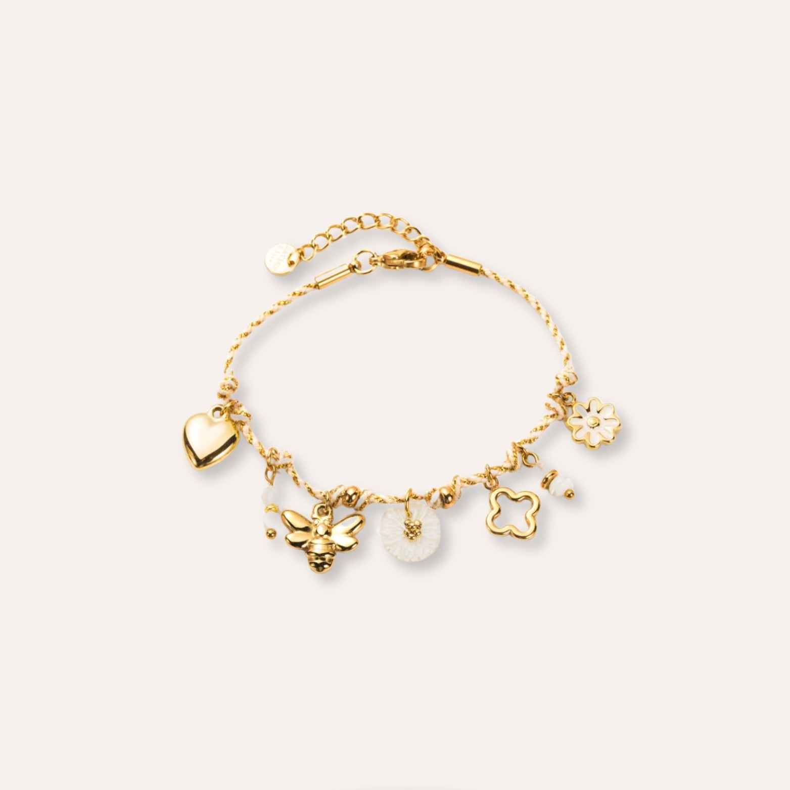 Claire | Bracelet en corde et acier inoxydable