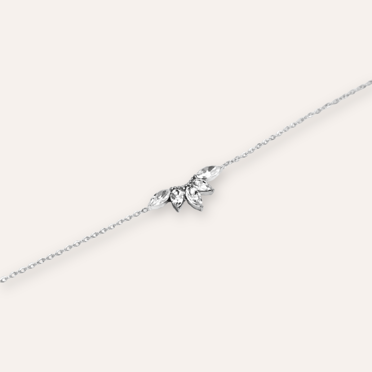 Clémence | Bracelet en acier inoxydable et zircons