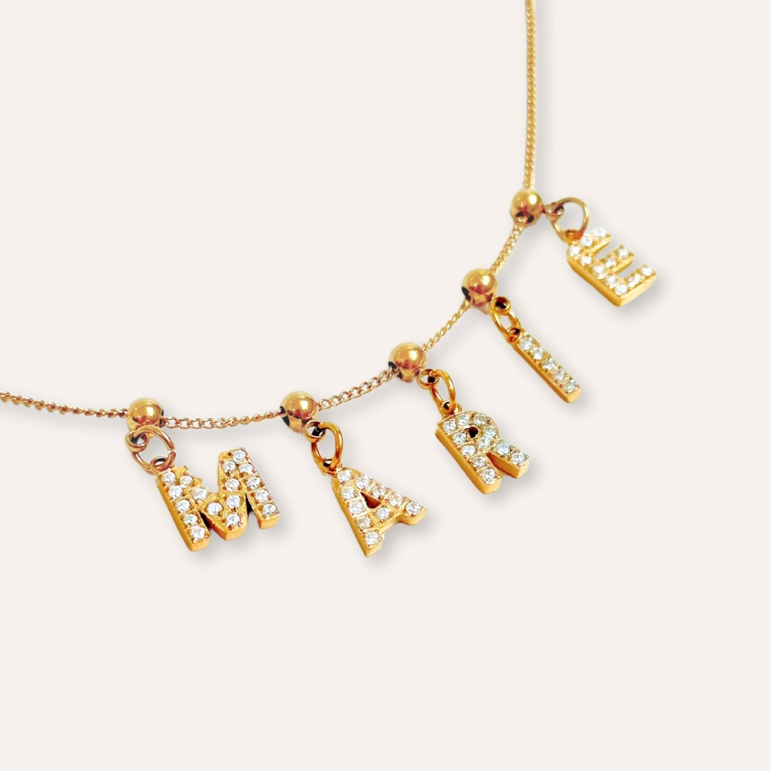 CRUSH | Collier personnalisé en acier inoxydable et zircons