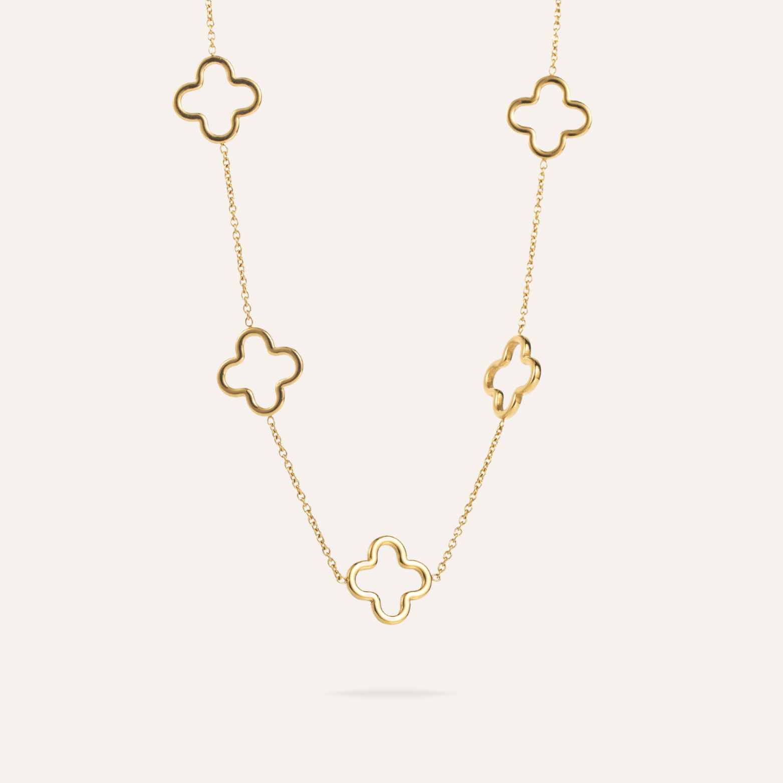 Catherine | Collier trèfles en acier inoxydable