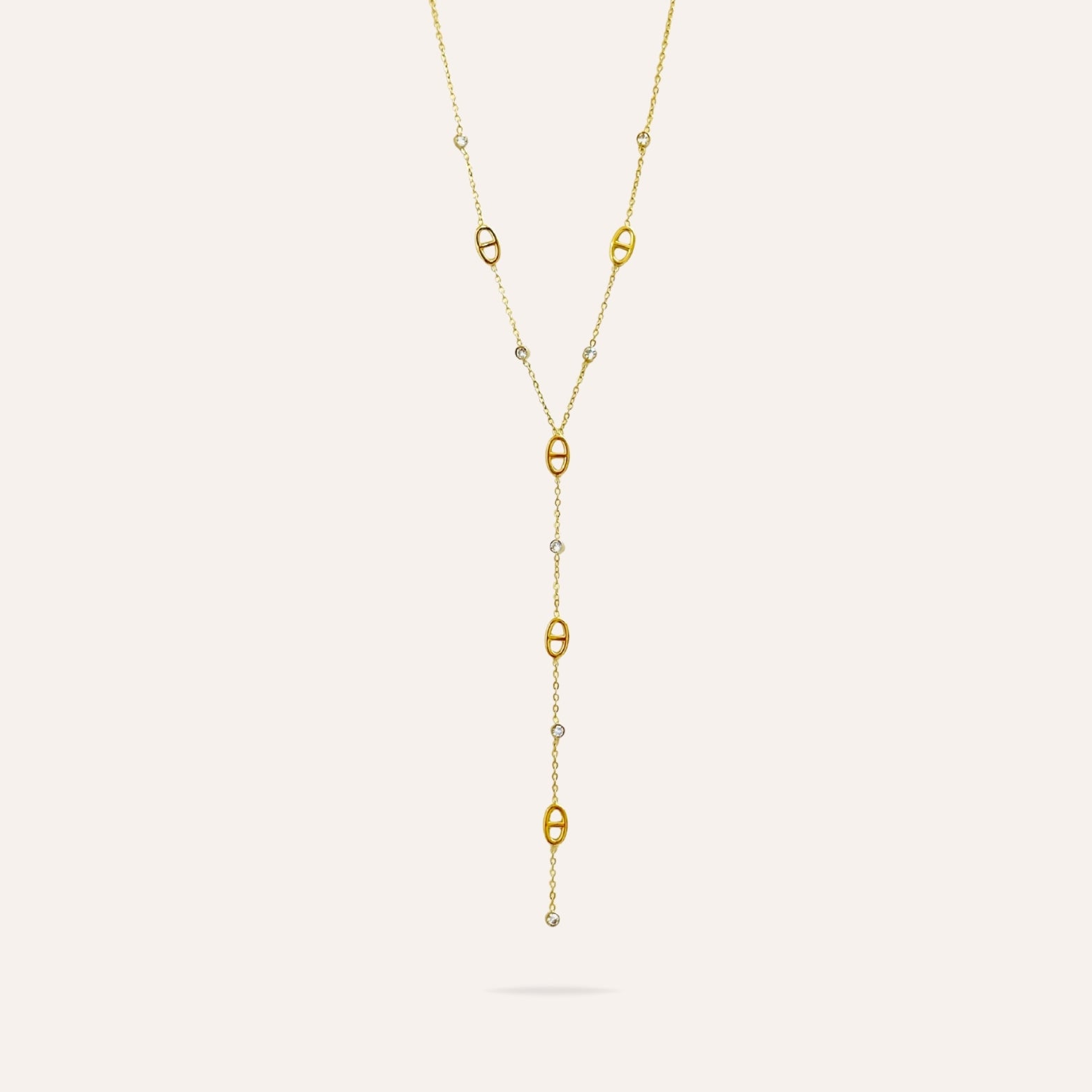 Diane | Collier en acier inoxydable et zircons