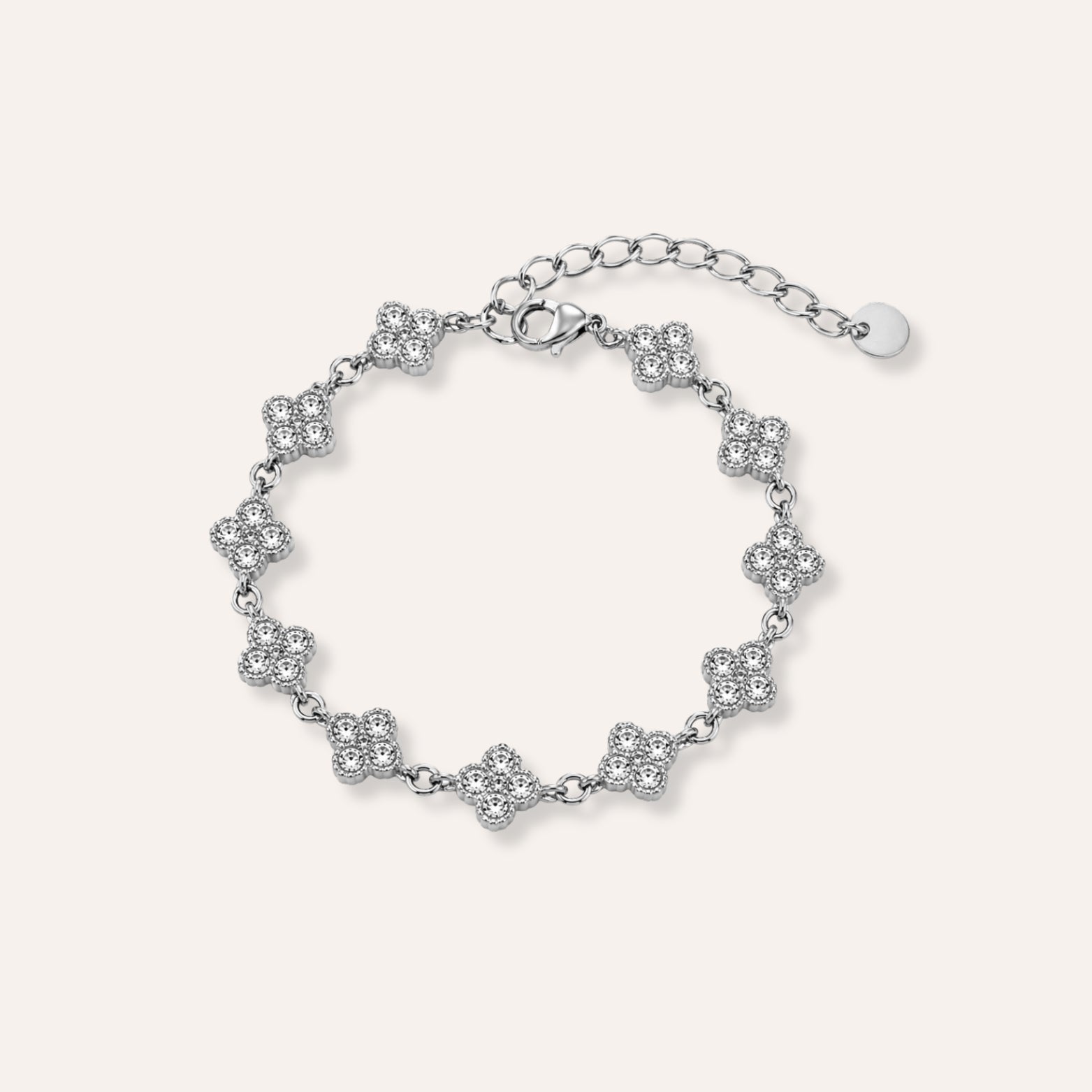 Enora | Bracelet trèfles en acier inoxydable