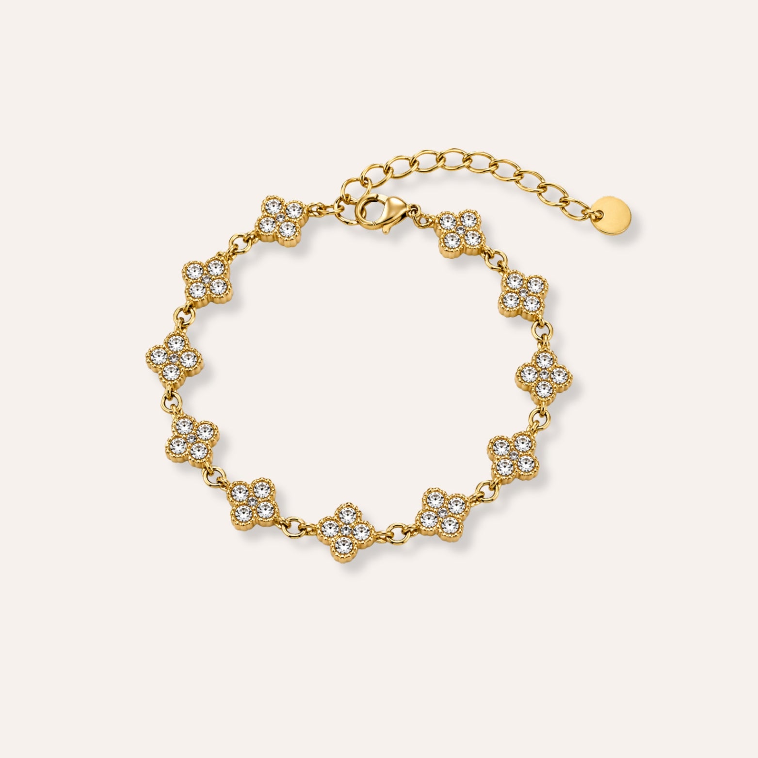 Enora | Bracelet trèfles en acier inoxydable