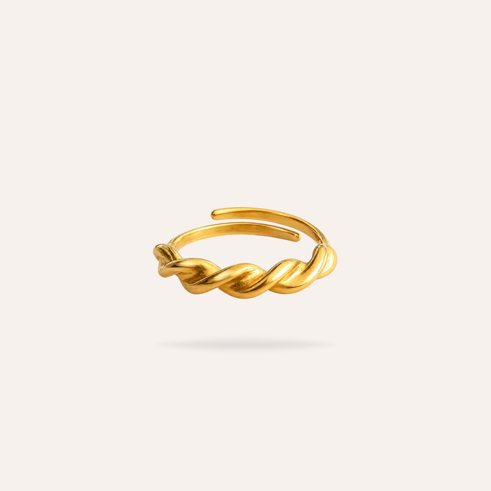Fanny | Bague torsadée en acier inoxydable