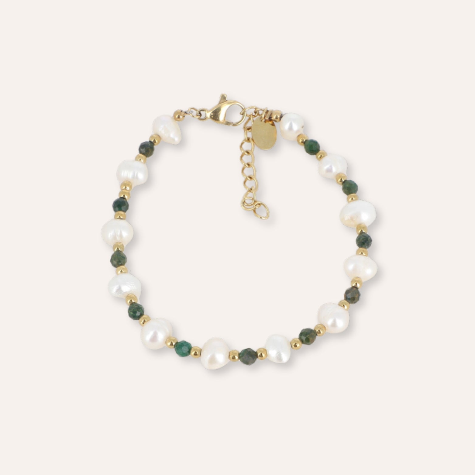 Florence | Bracelet en perles d'eau douce et acier inoxydable