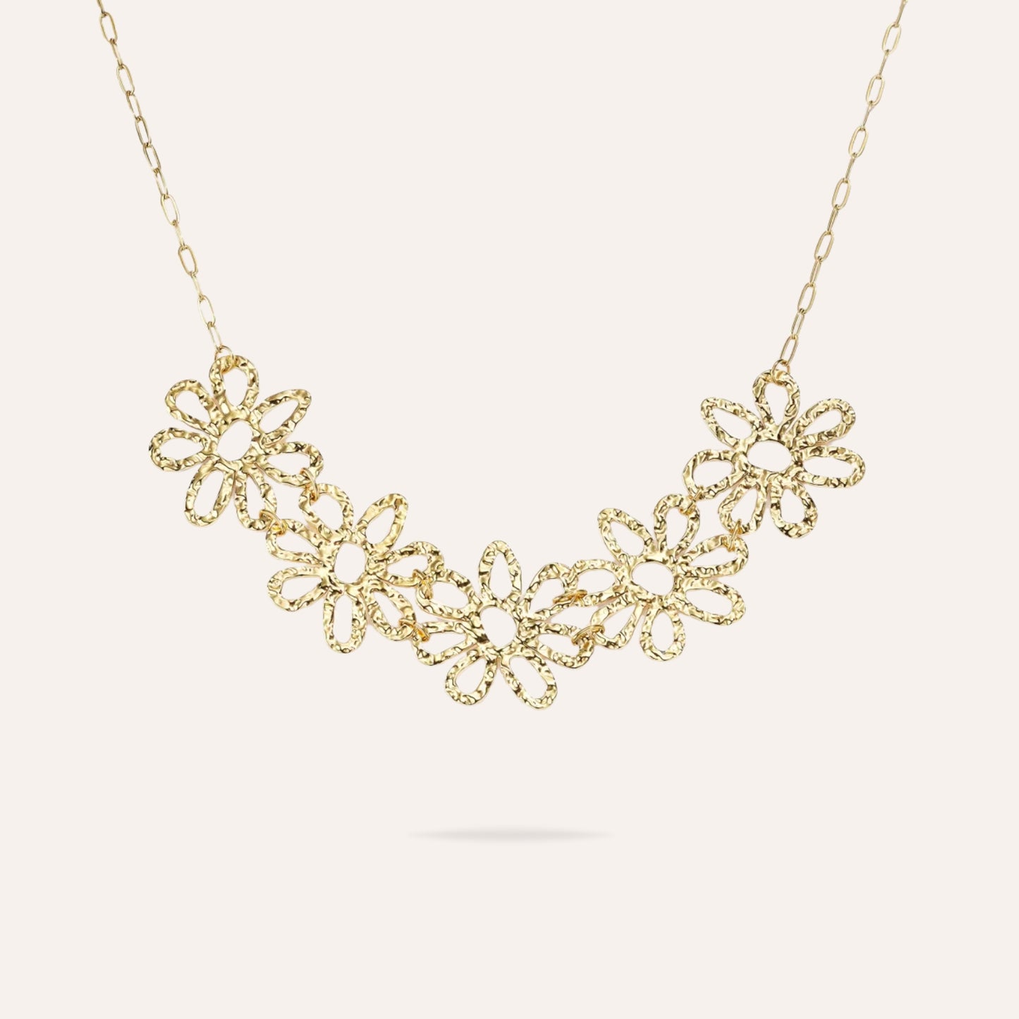 Floriane | Collier fleurs en acier inoxydable