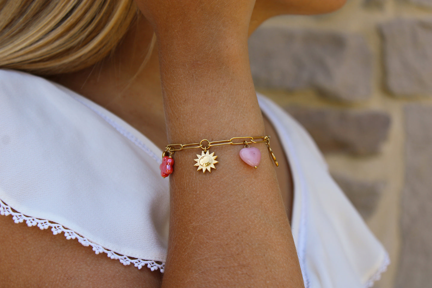 Giuseppa | Bracelet breloques en acier inoxydable