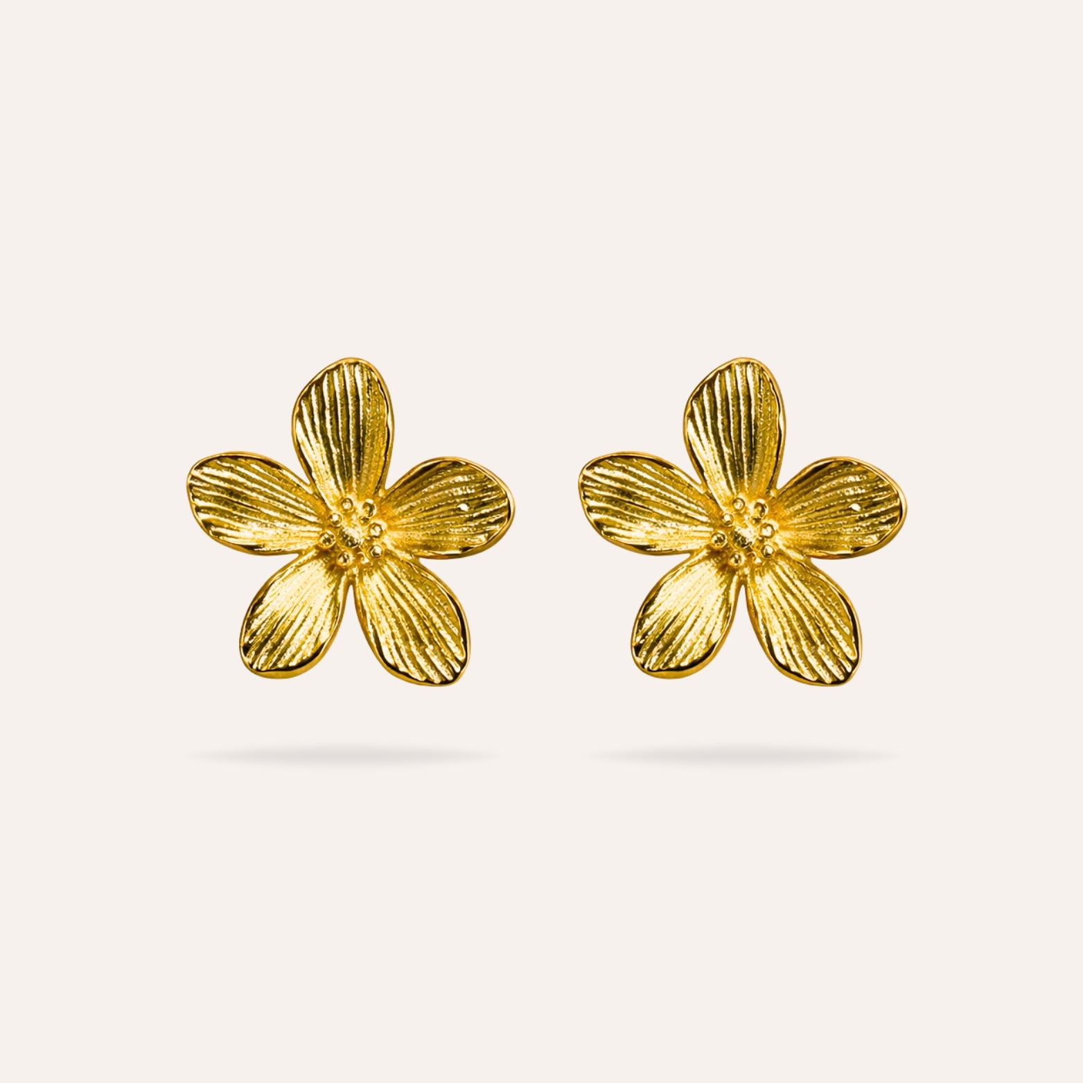 Hanaé | Boucles d'oreilles fleurs en acier inxodyable