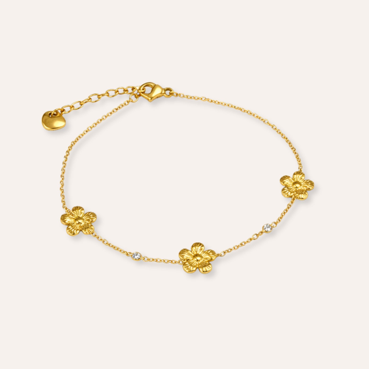 Hanaé | Bracelet fleurs en acier inoxydable