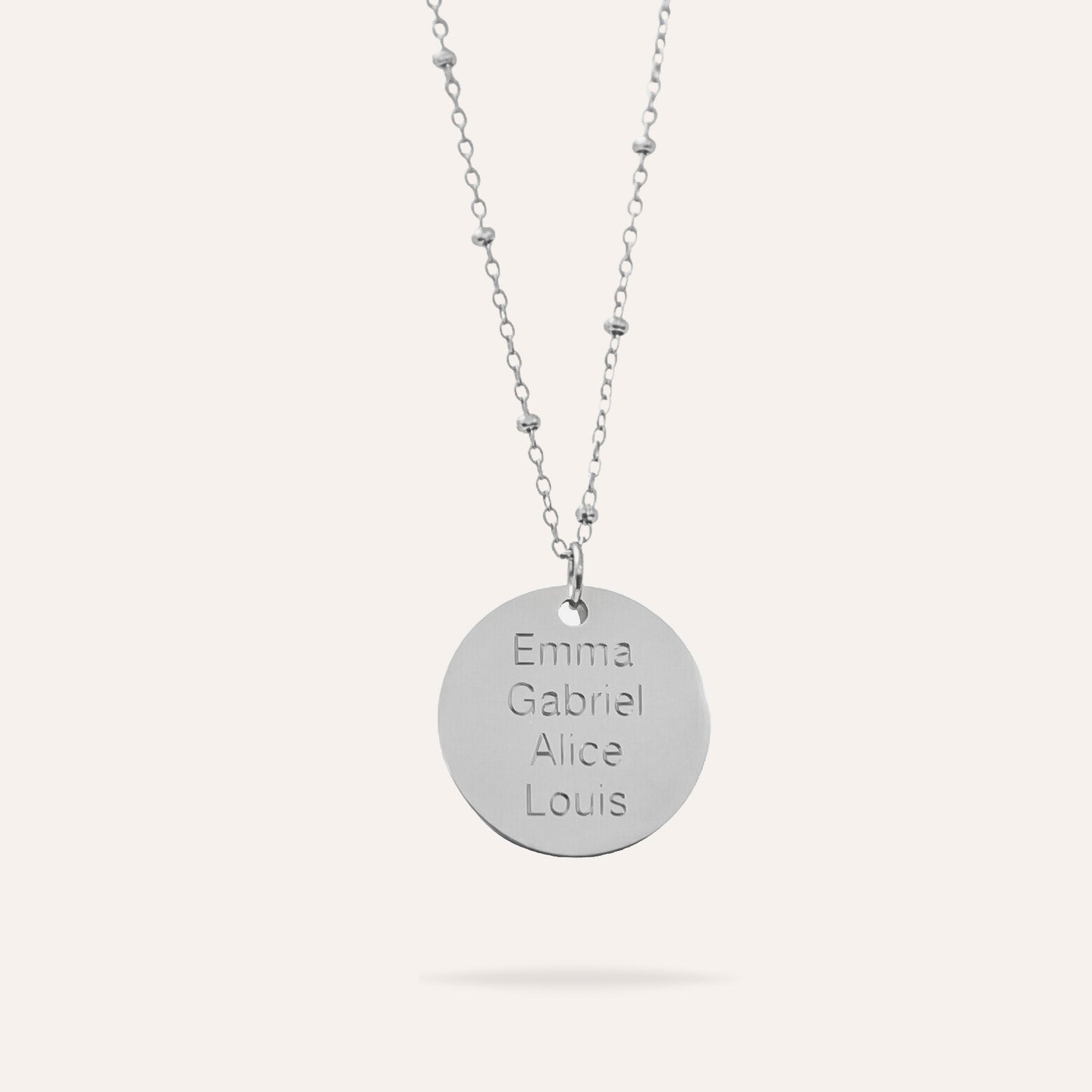 Harmonie | Collier gravure personnalisée en acier inoxydable