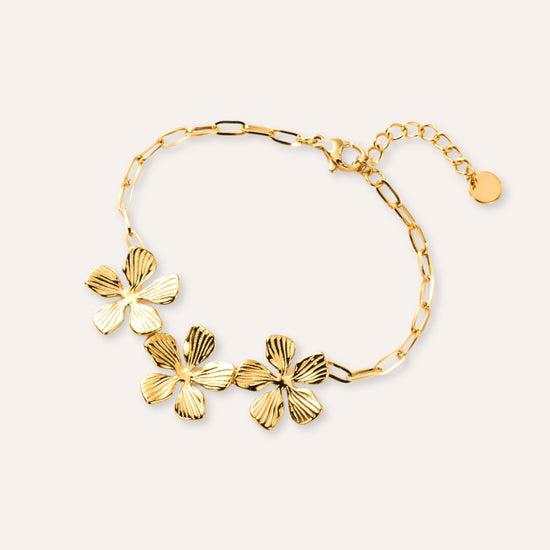 Ivy | Bracelet fleurs en acier inoxydable