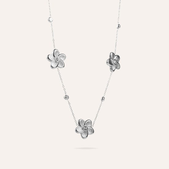 Ivy | Collier fleurs en acier inoxydable