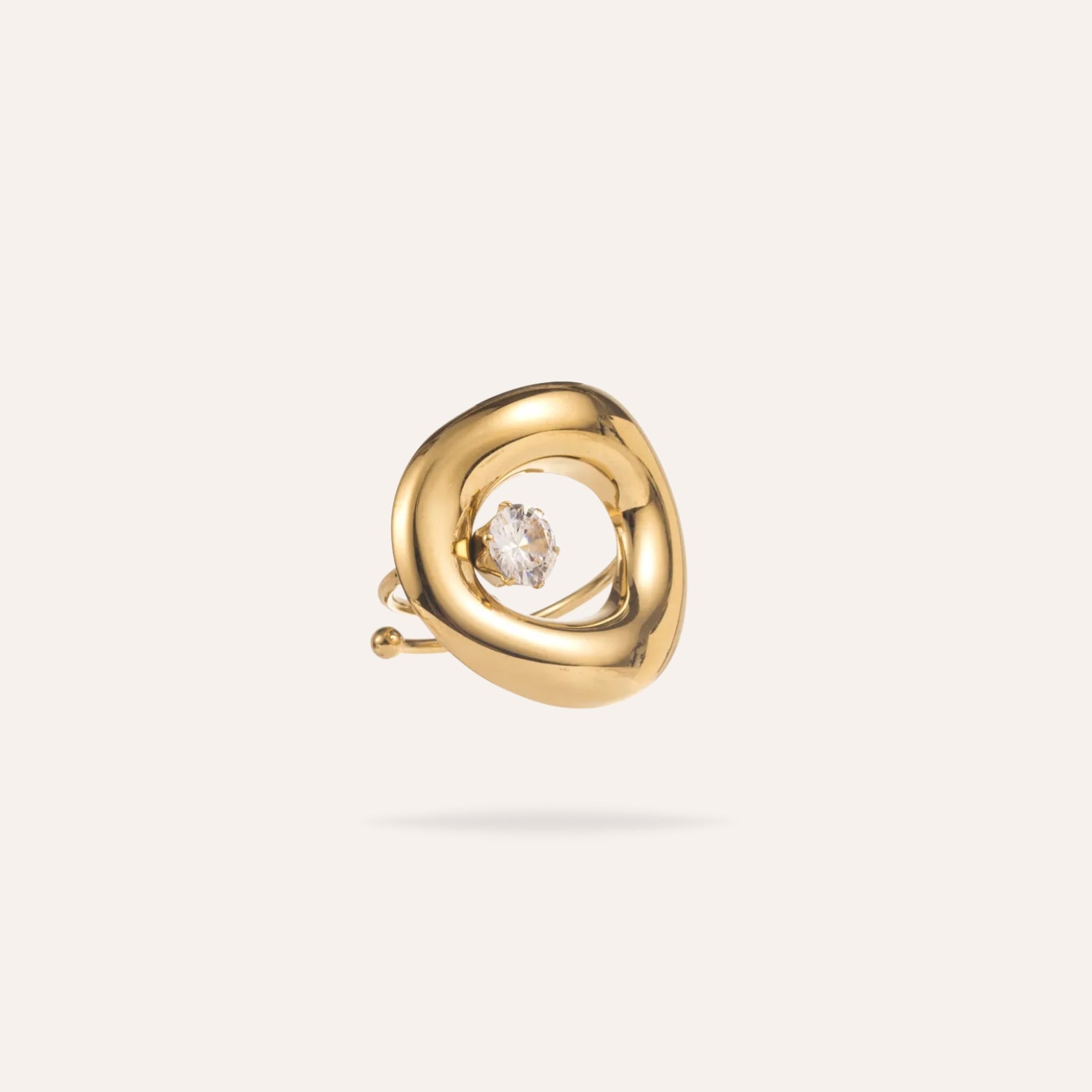 Janelle | Bague en acier inoxydable et zircons