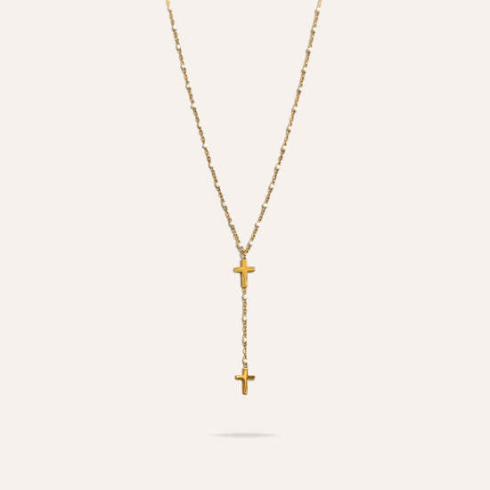 Jeanne | Collier croix catholique en acier inoxydable