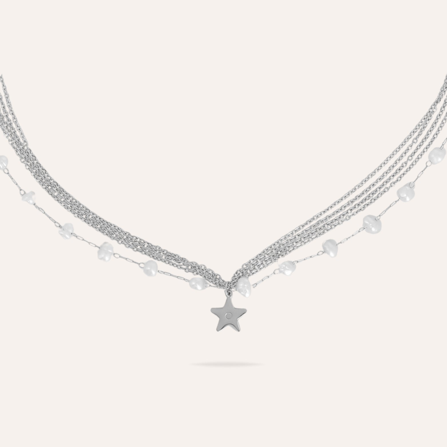 Lilou | Collier en acier inoxydable et perles d'eau douce