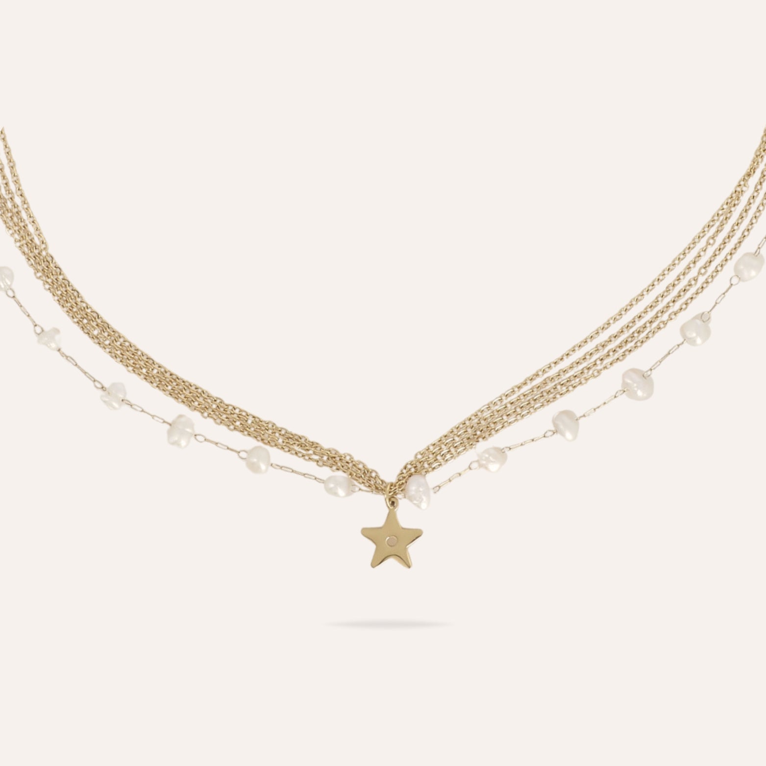 Lilou | Collier en acier inoxydable et perles d'eau douce