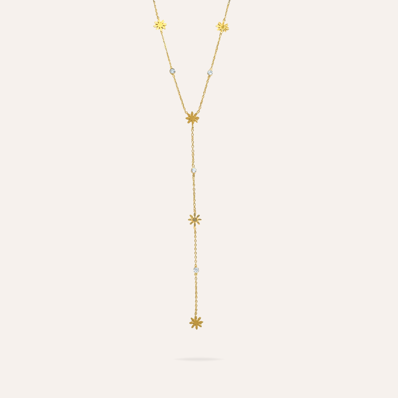Lily | Collier en acier inoxydable et zircons