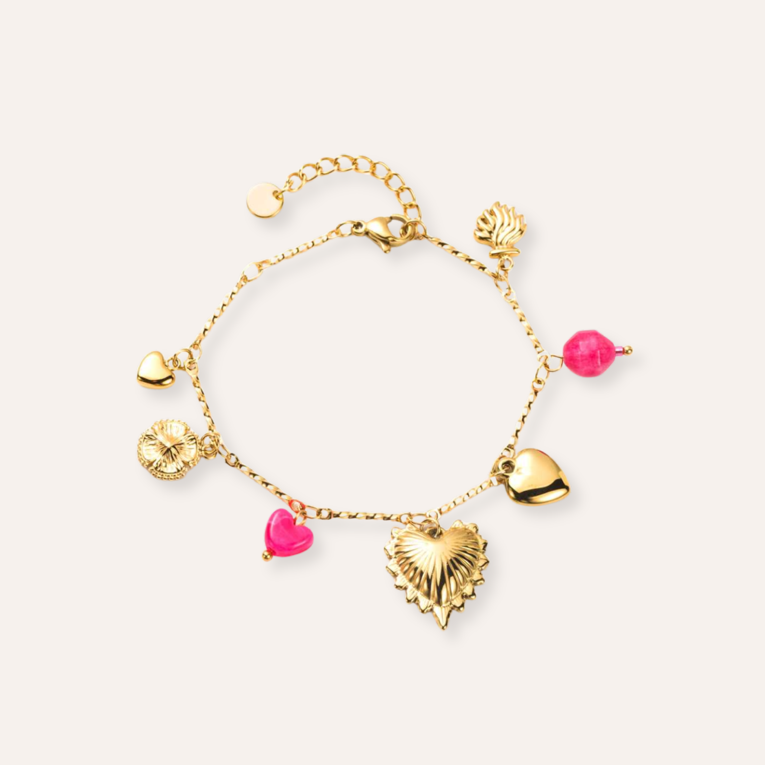 Lily-Rose | Bracelet breloques en acier inoxydable