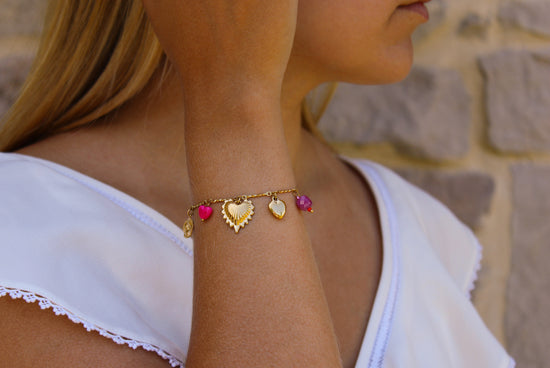 Lily-Rose | Bracelet breloques en acier inoxydable